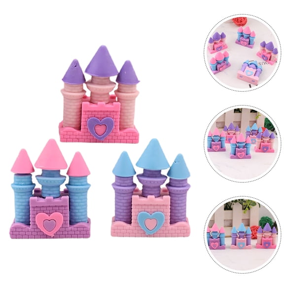 LOLIPPYY 10Pcs Cute Erasers Bulk Creative Erasers Assorted Color Compact Portable Design