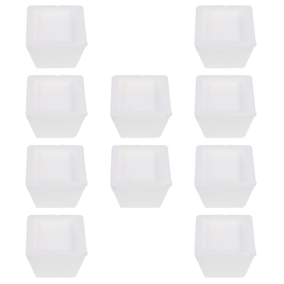 LOLIPPYY 10Pcs DIY Foam Cushion White Square Flowerpot Pad for DIY Flower Arranging Projects