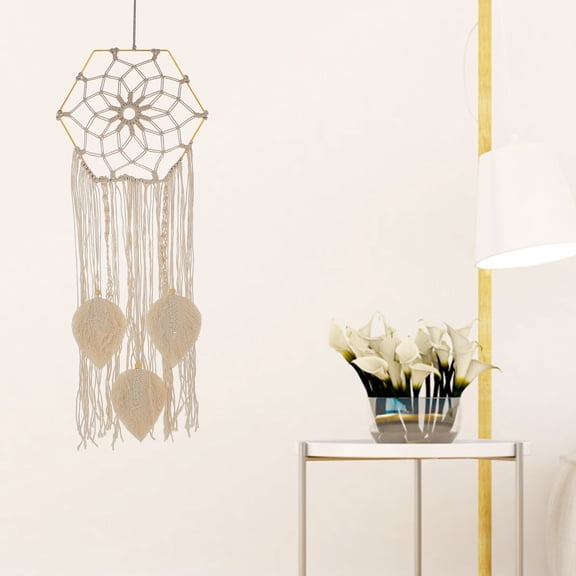 LOLIPPYY 10Pcs DIY Golden Iron Dreamcatcher Rings Hexagon Shape for Macrame and Wedding Decor