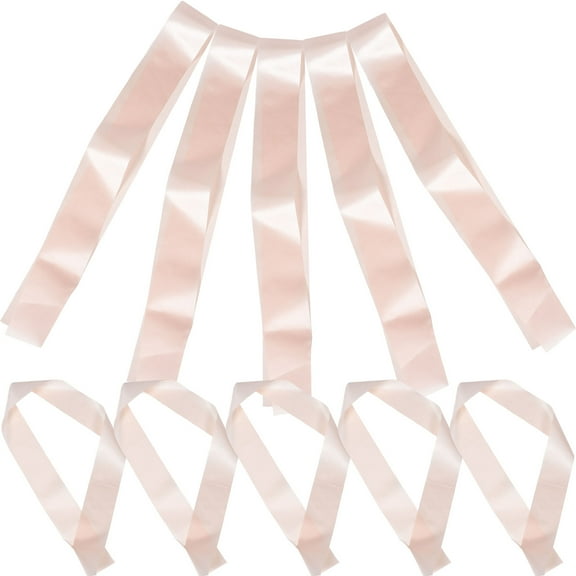 LOLIPPYY 10Pcs DIY Satin Blank Sashes for Bridal Shower Party Rose Gold Prom and Bachelorette