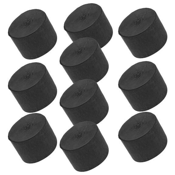 LOLIPPYY 10Pcs Delicate Black Crepe Paper Streamers Easy to Install Decorative Paper Ribbon for Events