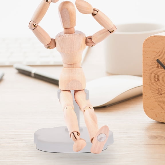 LOLIPPYY 10Pcs Doll Stands White Plastic Stable Support Show Small Handmade Figures