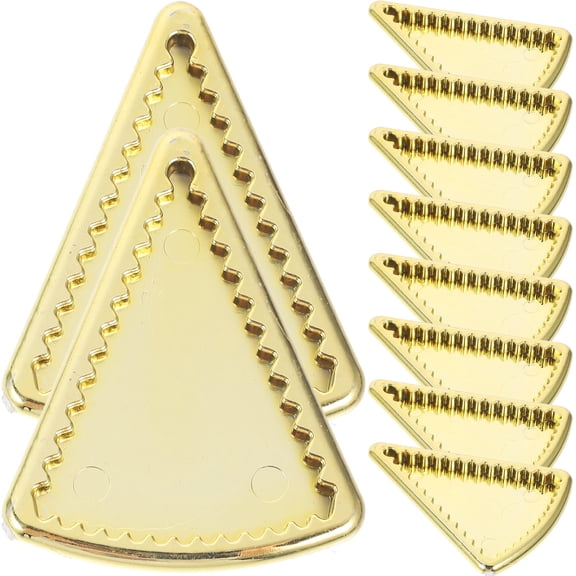 LOLIPPYY 10Pcs Dollhouse Tableware Set Golden Plastic Kitchen Scene Layout Decor House Decor Mini