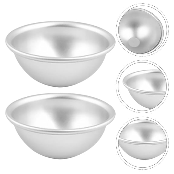 LOLIPPYY 10Pcs Dome Baking Tray Aluminum Alloy Nonstick Half Sphere Mold for Creative Cakes