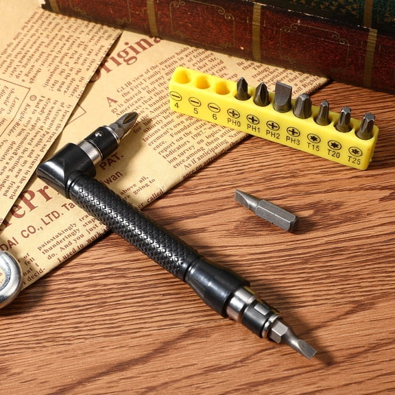 LOLIPPYY 10-Piece Dual Screwdriver Set with L-Shaped Iron Wrench and Non- Handle for Home Repair Tasks