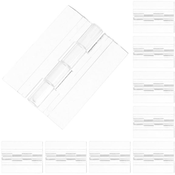 LOLIPPYY 10Pcs Durable Acrylic Hinges Transparent for Aquarium Lid and Cabinet Door DIY Use