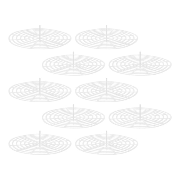 LOLIPPYY 10Pcs Durable White Plastic Pickle Press Mesh Strainer Plate for Fermentation and Pickle Jar Accessories