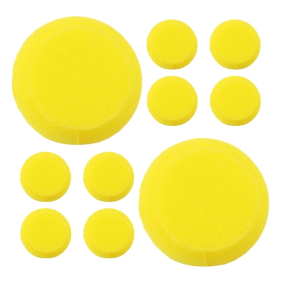 LOLIPPYY 10Pcs Easy to Clean Yellow Sponge Brushes Round Design for Home Crafts Painting and Clay