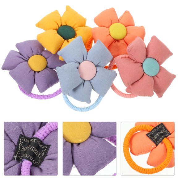 LOLIPPYY 10Pcs Elastic Hair Ties for Girls Hair Styling Assorted Color Gentle on Hair