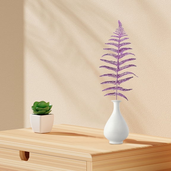 LOLIPPYY 10Pcs Fake Plants Simulation Leaves Decoration Purple for Romantic Home and Event Styling