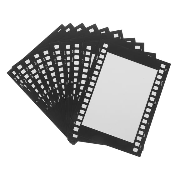 LOLIPPYY 10Pcs Filmstrip Photo Frames Retro Black Cardboard Picture Frames for Wall Display
