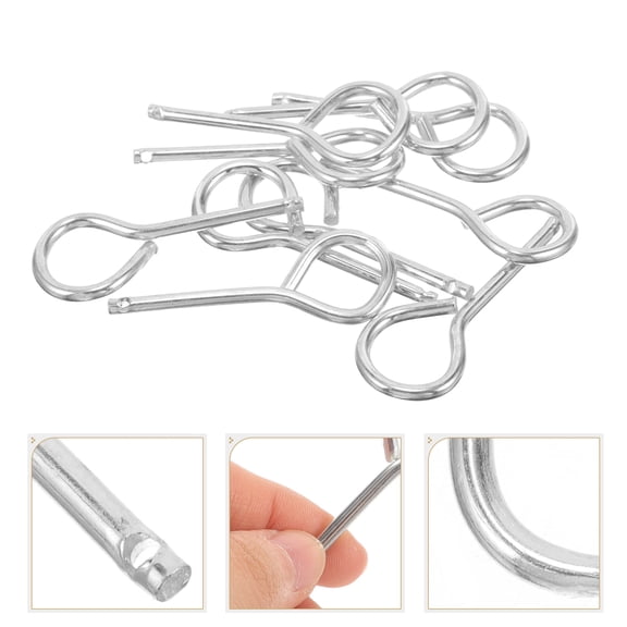 LOLIPPYY 10Pcs Fire Extinguisher Pull Pins Metal Lock Pins Safety Locks for Fire Equipment