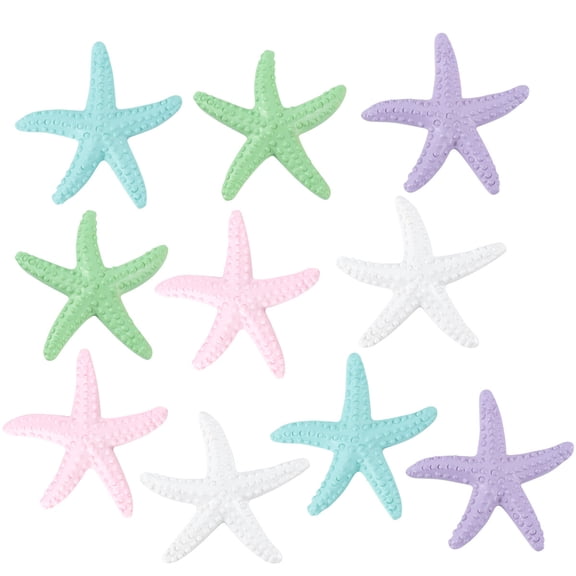 LOLIPPYY 10Pcs Fish Tank Resin Star Decor Assorted Color Aquarium Natural Realistic Style