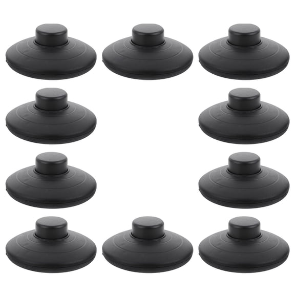 LOLIPPYY 10Pcs Floor Foot Replacement Pedal Switch for Lamp Black ABS Corrosion Resistant Design