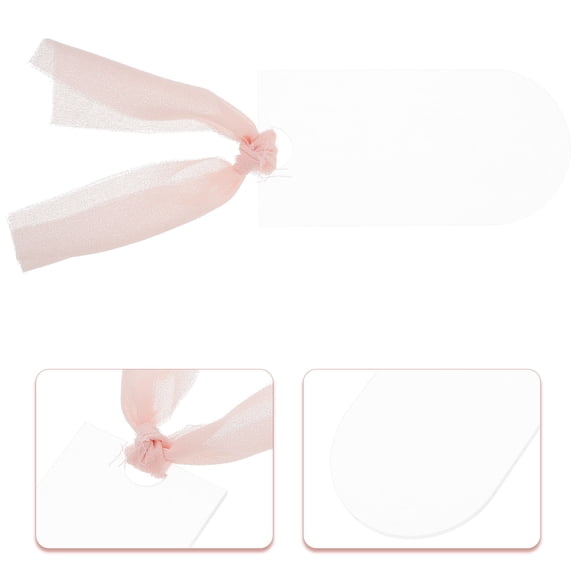 LOLIPPYY 10Pcs Frosted Acrylic Wedding Table Signs with Ribbon for Party Seating