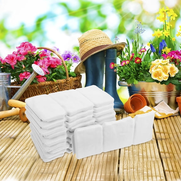 LOLIPPYY 10-Pack White Plastic Garden Border Edging for Landscaping, Farms, Natural Aesthetic Yard and Lawn Decoration