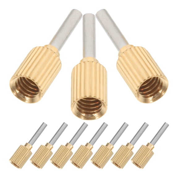 LOLIPPYY 10Pcs Golden Reusable Caulking Nozzle Extensions Steel and Copper for Precise Application and Excellent Finish