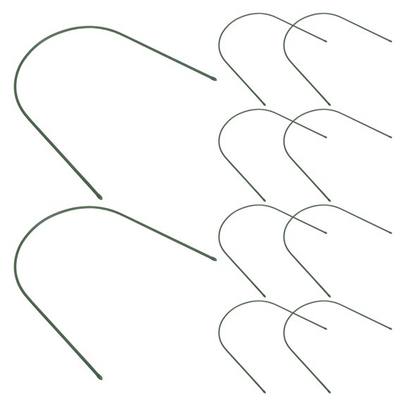 LOLIPPYY 10Pcs Green Poly Tunnel Garden Hoops Raised Bed Cover Frame with Easy Installation Design