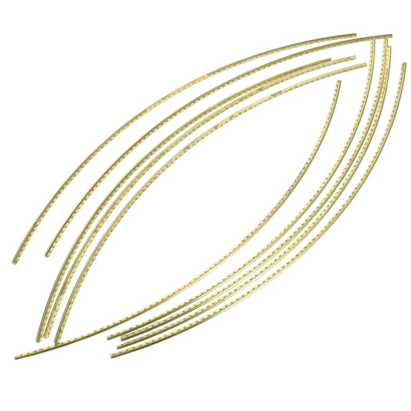 LOLIPPYY 10Pcs Guitar Fret Wire Brass Material with Smooth Edges for Acoustic Folk and Electric Guitar Repair