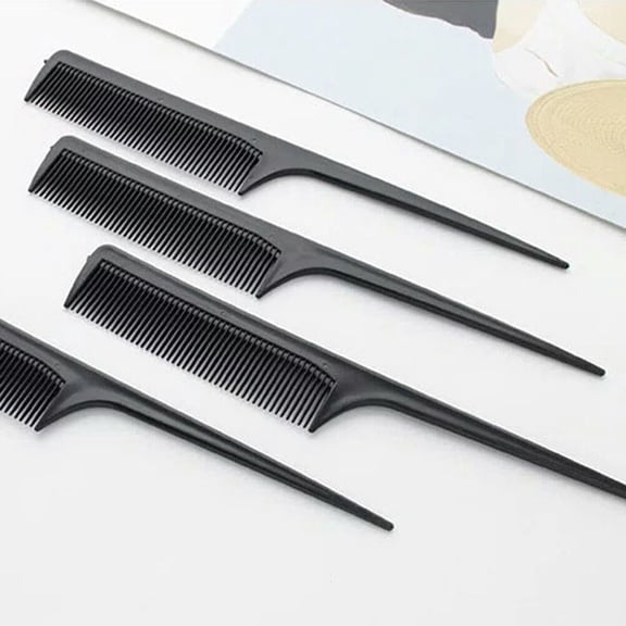 LOLIPPYY 10Pcs Hair Cutting Comb Black ABS Material with Massage Head Design for Comfortable Styling