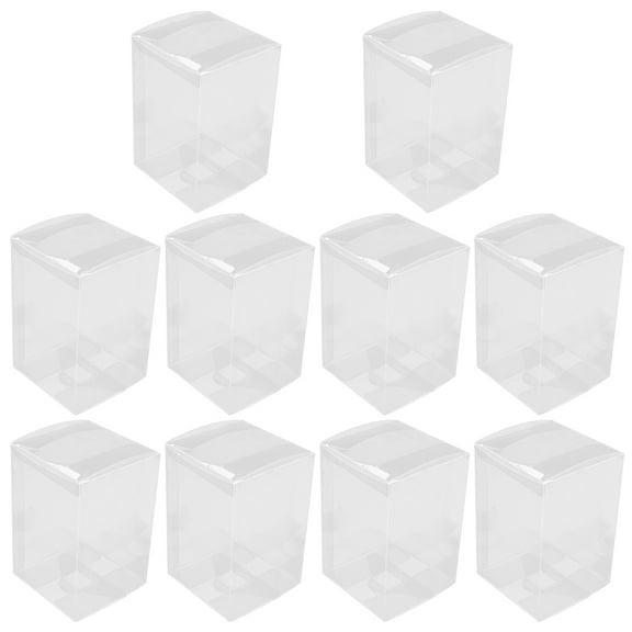 LOLIPPYY 10Pcs Hard Plastic Clear Display Case for Figures with Dust Proof and Scratch Resistant Design