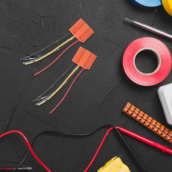 LOLIPPYY 10Pcs Heavy Duty Automotive Relay Harness with Wires Yellow 5-Pin Socket for Vehicle Use