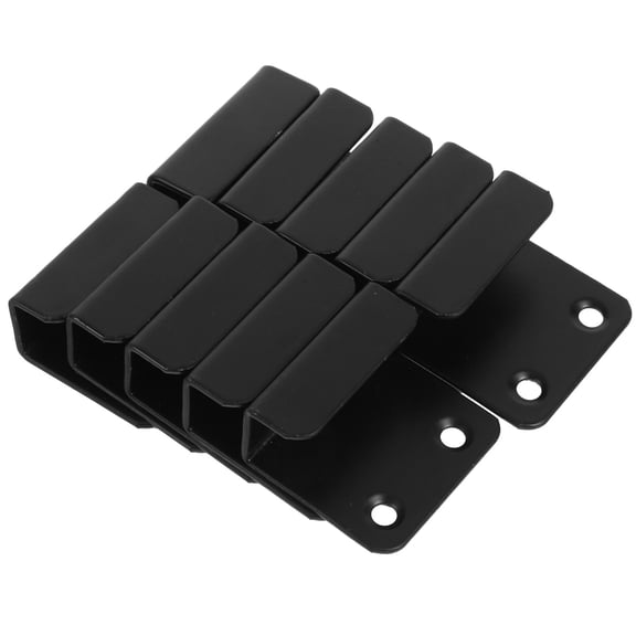 LOLIPPYY 10Pcs Heavy Duty Black Wall Brackets with Simple Elegant Design for Tile Hanging and Storage Use