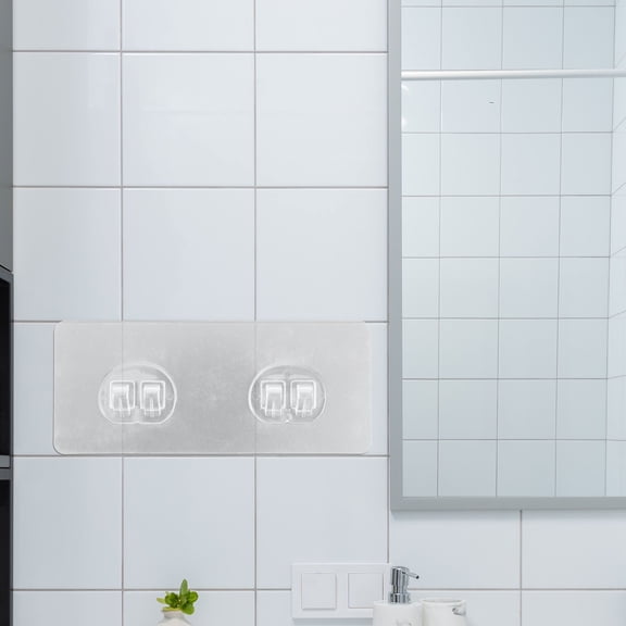 LOLIPPYY 10Pcs Heavy Duty Shower Organizer Adhesive Hooks for Renters