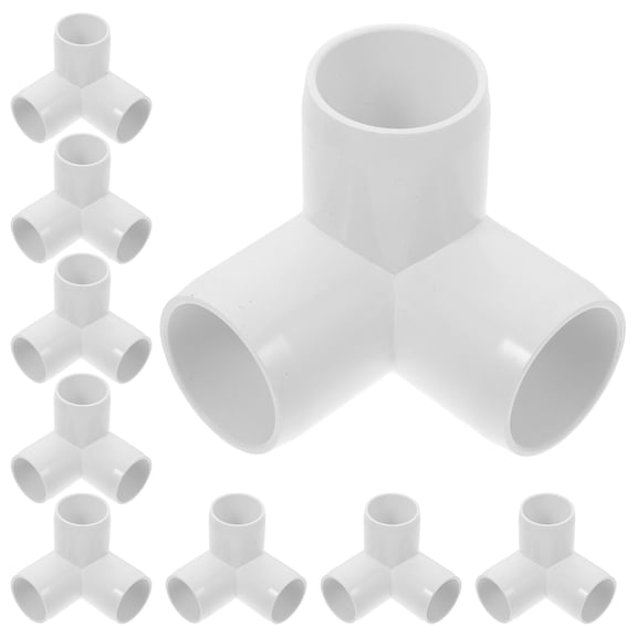 LOLIPPYY 10Pcs Heavy Duty White PVC Elbow Pipe Fitting Connector for Furniture and Garden Frames