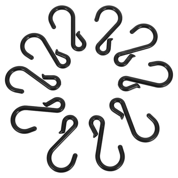 LOLIPPYY 10Pcs High Strength Plastic S Hooks for Traffic Cone Rope Attachment and Barrier Chain Connection