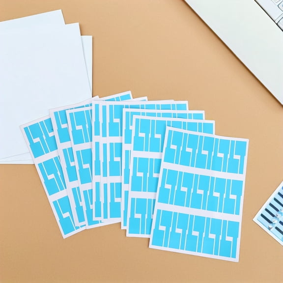 LOLIPPYY 10Pcs Identification Markers Blue Waterproof Self Adhesive Labels