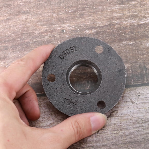 LOLIPPYY 10Pcs Iron Wall Mounted Flange Black with Anti Rust Treatment for Industrial Shelving and Hangers