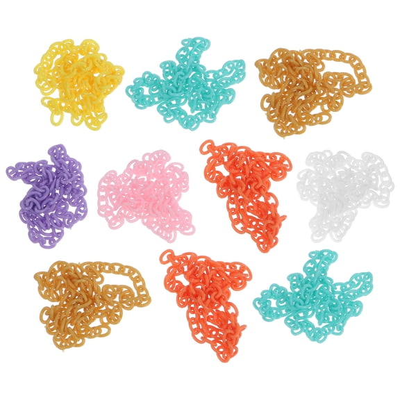 LOLIPPYY 10Pcs Jewelry Making Chain Roll for Craft Projects in Assorted Color