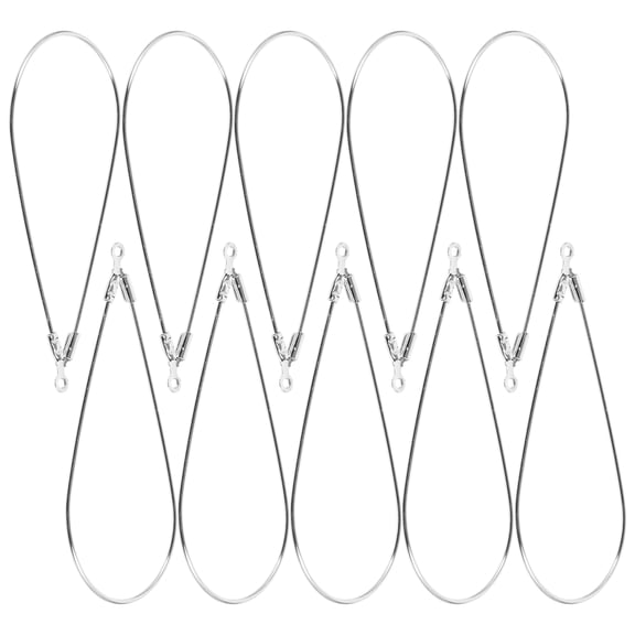 LOLIPPYY 10Pcs Jewelry Making Plated Silver Hoop Earrings Findings Lightweight Safe Materials Durable