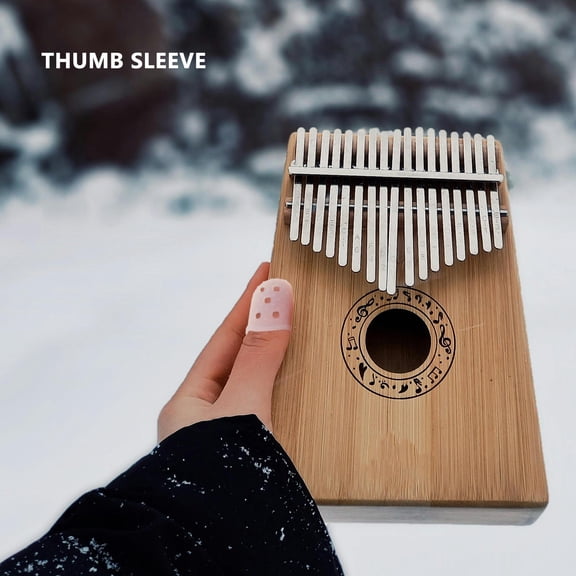 LOLIPPYY 10Pcs Kalimba Finger Protectors Transparent Silicone Thumb Caps Comfortable Durable