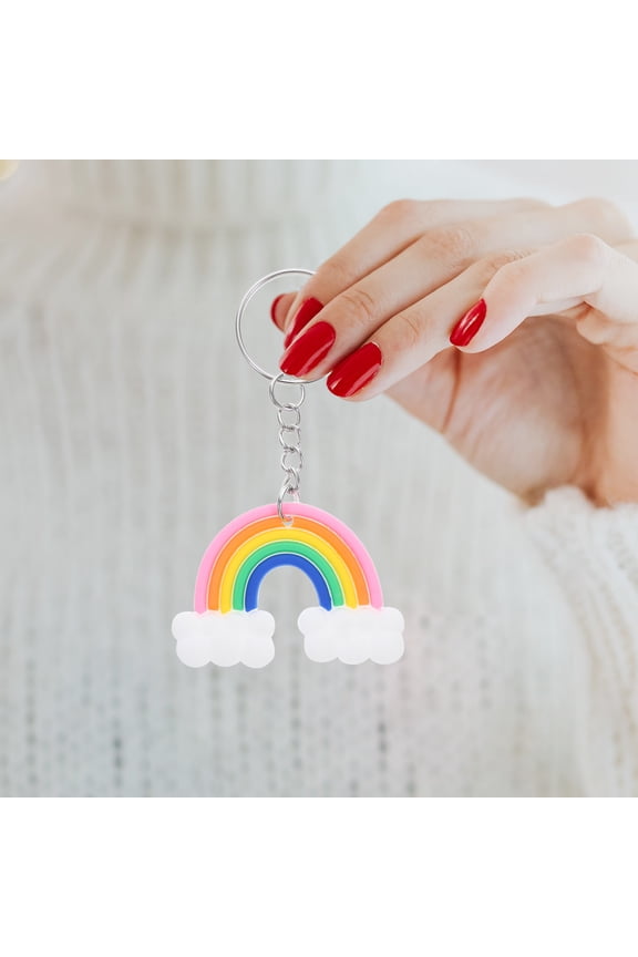 10Pcs Keychain Mini Decoration Multi Colored Silicone Organize Keys for Giving