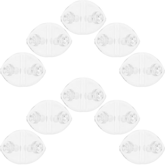 LOLIPPYY White Acrylic L-Shaped Decorative Brackets for Glass Box Support Home Decoration