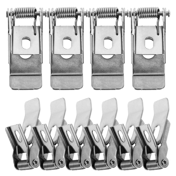 LOLIPPYY 10Pcs Light Securing Clamps Plated Silver Spring Clips for Downlight Ceiling Light Accessories
