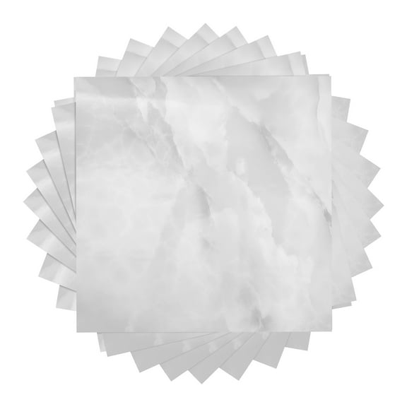 LOLIPPYY 10-Pack Lightweight XPE Foam Backsplash Tiles in Light Grey for Kitchen and Bathroom Walls