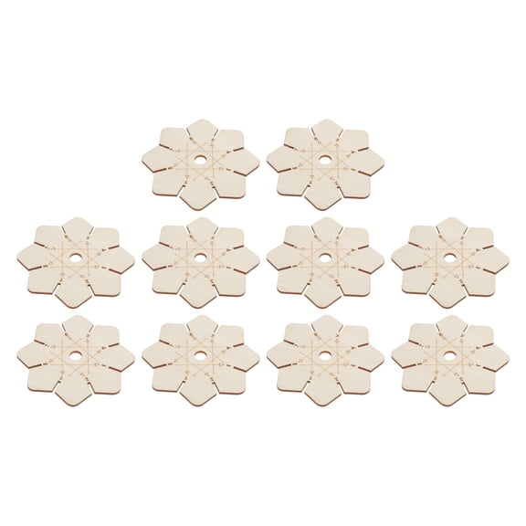LOLIPPYY 10Pcs Lightweight Wooden Braiding Wheel 8 Slots for Precision Friendship Bracelet Crafting