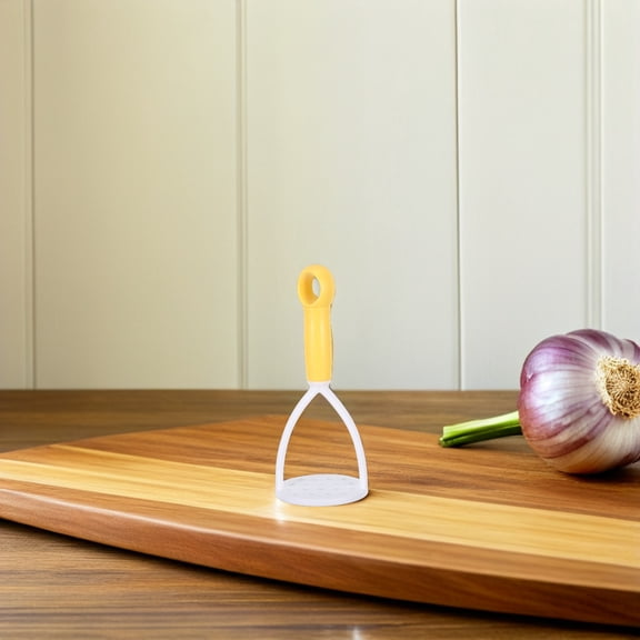 LOLIPPYY 10Pcs Manual Potato Press Masher Tool Lightweight Yellow Plastic for Kitchen Use