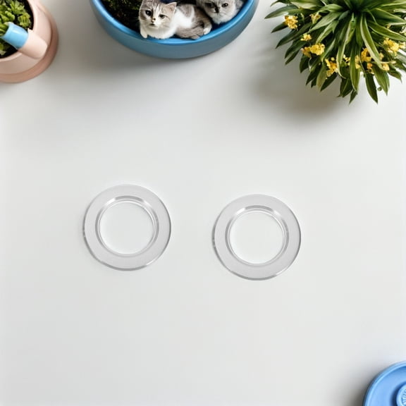 LOLIPPYY 10Pcs Metal Bird Nest Protector Ring for Parakeet Cage Accessories Plated Silver Stainless Steel