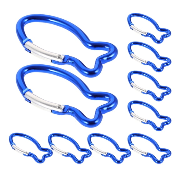 LOLIPPYY 10Pcs Metal Carabiner Hooks with Locking Buckles for Outdoor Climbing and Backpack Clips