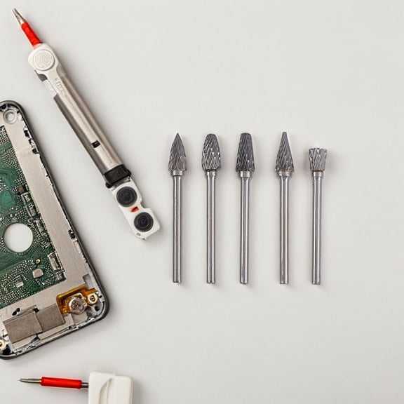 LOLIPPYY 10Pcs Metal Deburring Rotary Burr Set Alloy Material for Polishing and Accurate Mechanical Refining