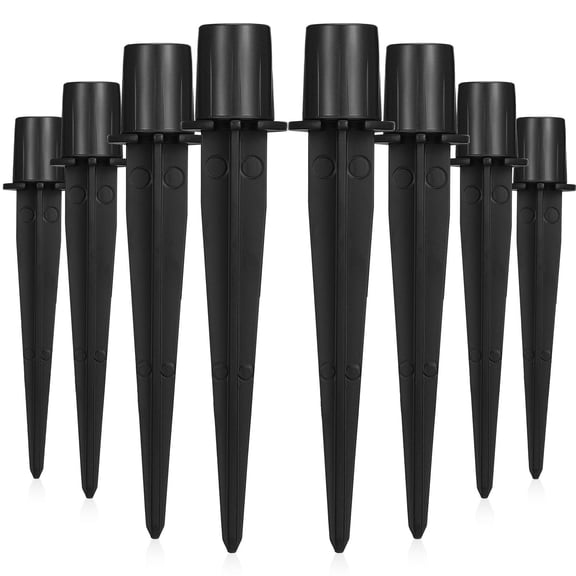 LOLIPPYY 10Pcs Metal Ground Spike Replacement for Landscape Lights Black Outdoor Lighting Accessory Spike