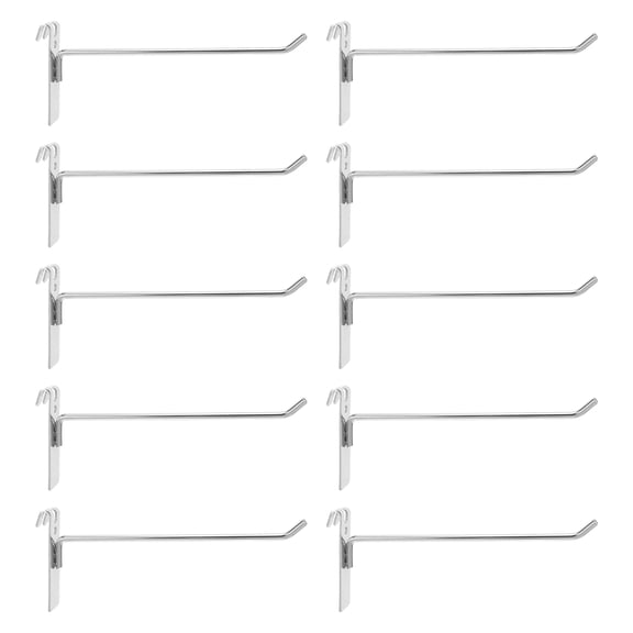LOLIPPYY 10Pcs Metal Pegboard Hooks Strong Load Capacity Wall Mounted Pegboard Hooks for Retail Display