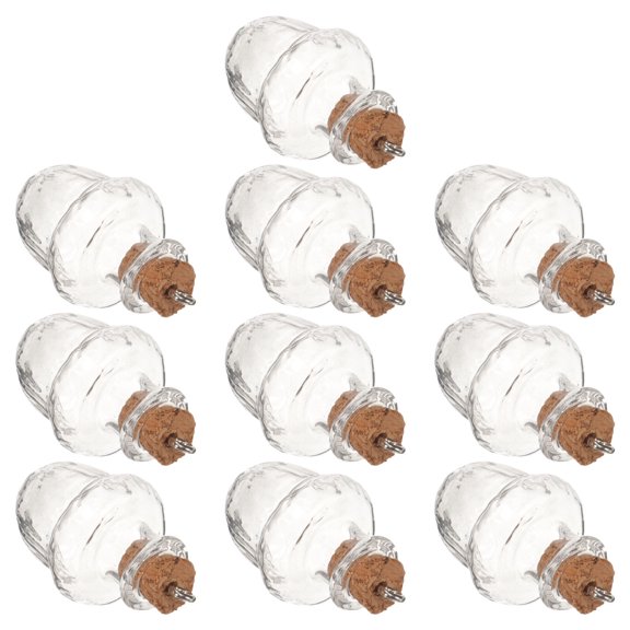 LOLIPPYY 10Pcs Mini Wishing Vial for Home Decor Transparent Miniature Design Storage Holder