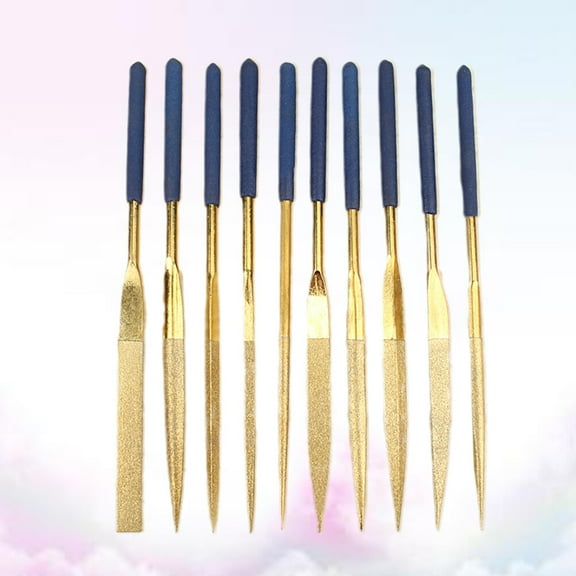 LOLIPPYY 10Pcs Multi Color Needle File Set for Woodworking Stone and Ceramic Repair