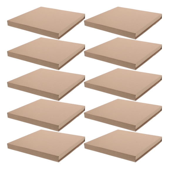 LOLIPPYY 10Pcs Paper Mailer Boxes with Plug in Closure for Secure Book Shipping in Brown Kraft