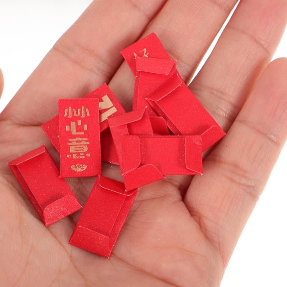 LOLIPPYY 10Pcs Paper Mini Red Packets Chinese Lucky Bag Decorative Miniature Scene Props Random Style